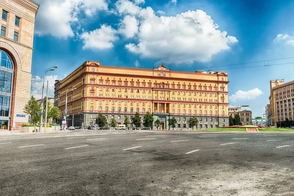 Lubyanka κτίριο, πρώην έδρα του εικονική Kgb, Μόσχα, Ρωσία — Φωτογραφία Αρχείου