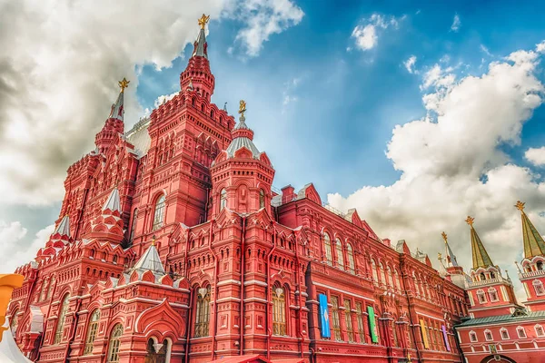 O Museu Histórico Estadual na Praça Vermelha, Moscou, Rússia — Fotografia de Stock