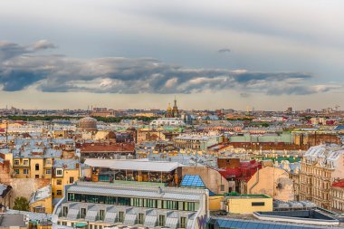 St. Petersburg, Rusya Federasyonu, St. Isaac's Katedrali üzerinden panoramik görünüm