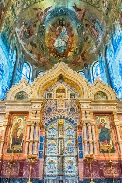 Chiesa del Salvatore su Sangue, interno, San Pietroburgo, Russia — Foto Stock