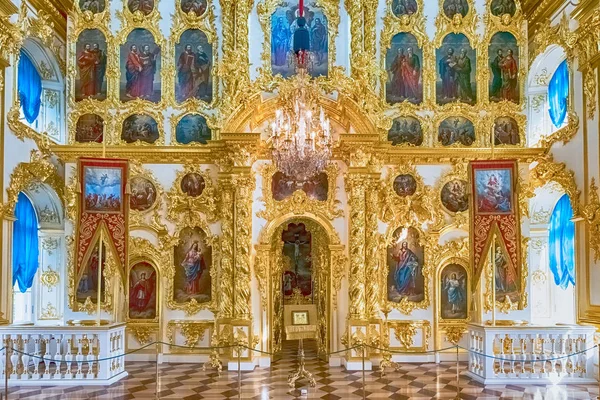Interno della Chiesa del Gran Palazzo a Peterhof, Russia — Foto Stock