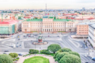St. Petersburg, Rusya Federasyonu üzerinde panoramik manzaralı ufuk arka plan