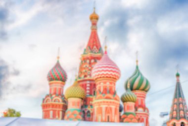 Ufuk arka plan Aziz Basil Katedrali Merkezi Moskova, Rusya