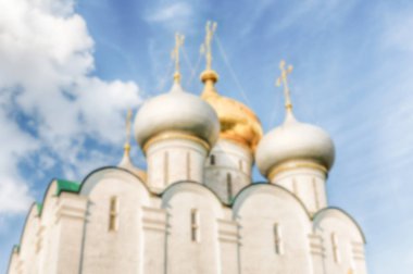 Gorki Parkı, Moskova, Rusya içinde doğal çeşme ile ufuk arka plan