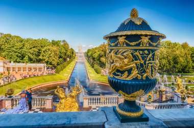 Peterhof Palace, Rusya'nın terasından doğal görünümü