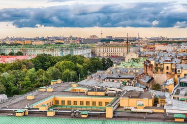 St. Petersburg, Rusya Federasyonu, St. Isaac's Katedrali üzerinden panoramik görünüm
