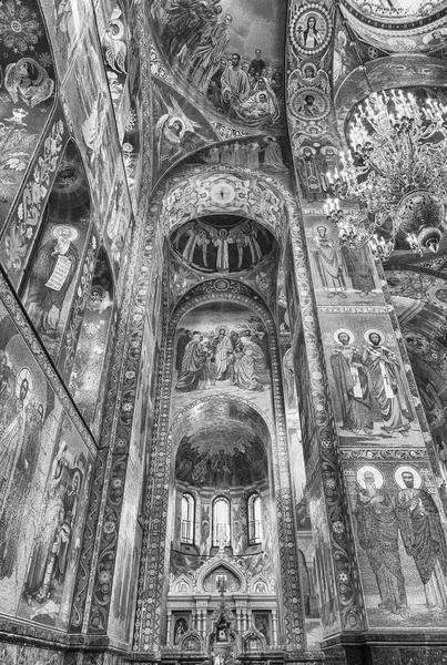 Iglesia del Salvador sobre la Sangre, interior, San Petersburgo, Rusia — Foto de Stock