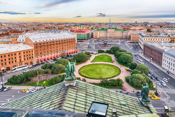 Panoramic view over St. Petersburg, Russia, from St. Isaac 's Cathedral
