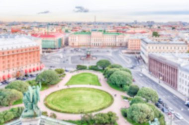 St. Petersburg, Rusya Federasyonu üzerinde panoramik manzaralı ufuk arka plan