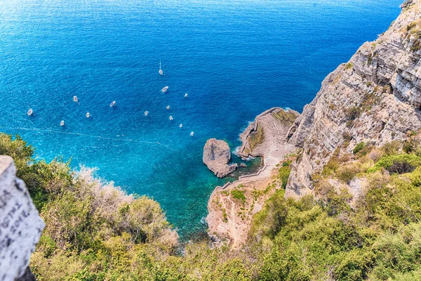 Vista aérea da costa da Península de Sorrento, Itália — Fotografia de Stock