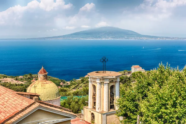 Aerial view of Mount Vesuvius, Bay of Naples, Italy — Stock Photo, Image