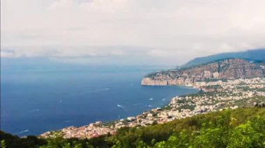 Timelapse manzaralı Vezüv Yanardağı, Napoli körfezindeki, İtalya