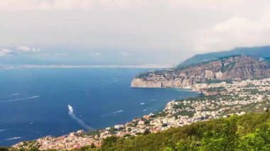 Timelapse manzaralı Vezüv Yanardağı, Napoli körfezindeki, İtalya