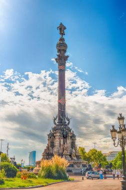 Columbus monument in Barcelona, Catalonia, Spain clipart