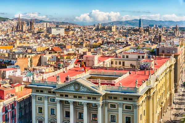 Gothic Quarter, Barcelona, Katalonya, İspanya Hava görünümünü