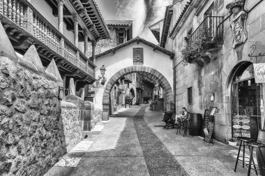 Mimarisi, Poble Espanyol tepede Montjuic, Barselona, Katalonya, İspanya