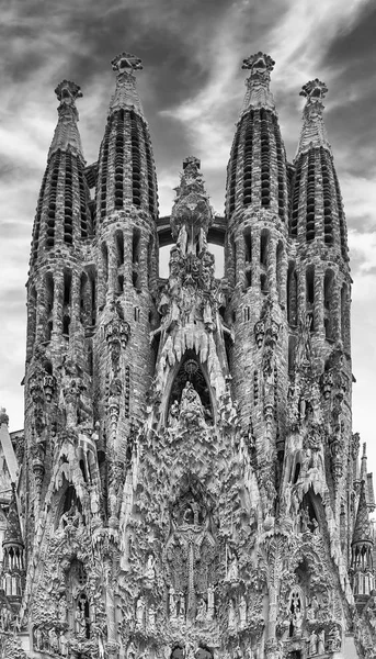 Nativity Facade van de Sagrada Familia, Barcelona, Catalonië, Spanje — Stockfoto