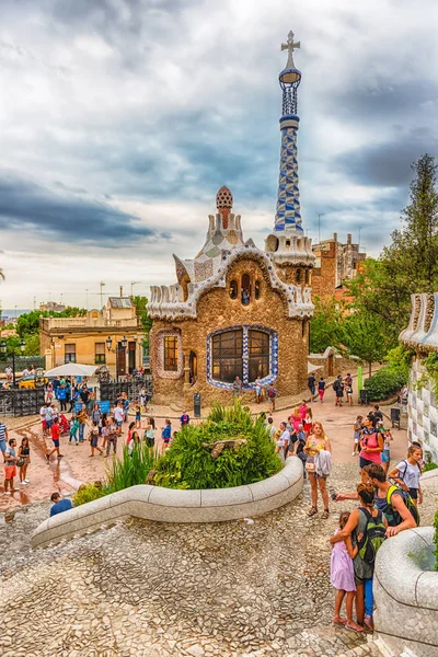 Modernist Bina Park Guell, Barcelona, Katalonya, İspanya