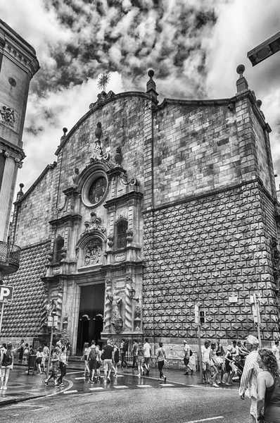 Iglesia de Betlem en La Rambla, Barcelona, Cataluña, España —  Fotos de Stock