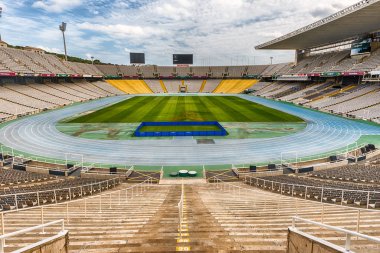 Olimpiyat Stadyumu, Montjuic, Barselona, Catalonia, İspanya iç görünüm