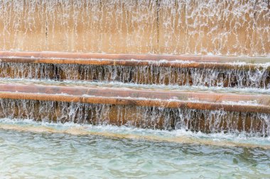 Ayrıntı çeşme Olimpiyat Parkı, Barcelona, Katalonya, İspanya