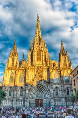 Barselona Katedrali, Catalonia, İspanya doğal cephe