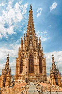 Ana kuleye Barselona Katedrali, Catalonia, İspanya