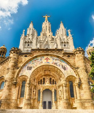 Kilise kutsal yürek, Tibidabo Dağı, Barcelona, Katalonya, İspanya