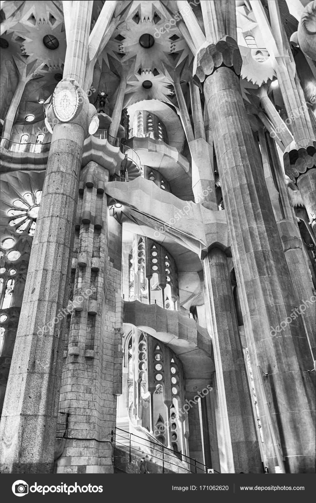 Innenarchitektur Der Sagrada Familia Barcelona Katalonien