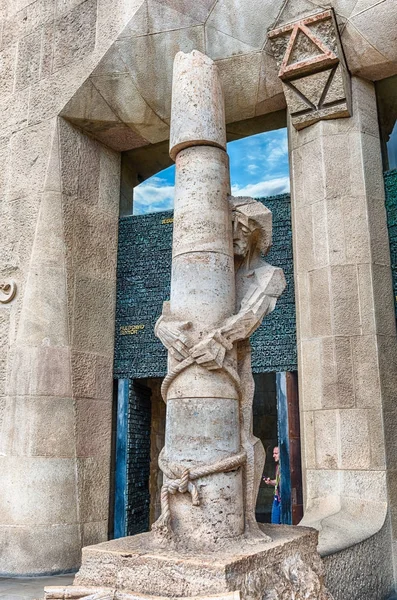 Detail of the Passion Facade, Sagrada Familia, Barcelona, Catalonia, Spain — Stock Photo, Image