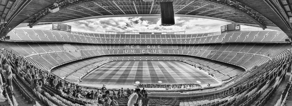 Panoramatický pohled ze stadionu Camp Nou, Barcelona, Španělsko — Stock fotografie