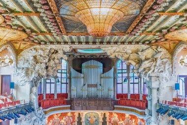 Palau de la Musica Catalana, Barcelona, Katalonya, İspanya