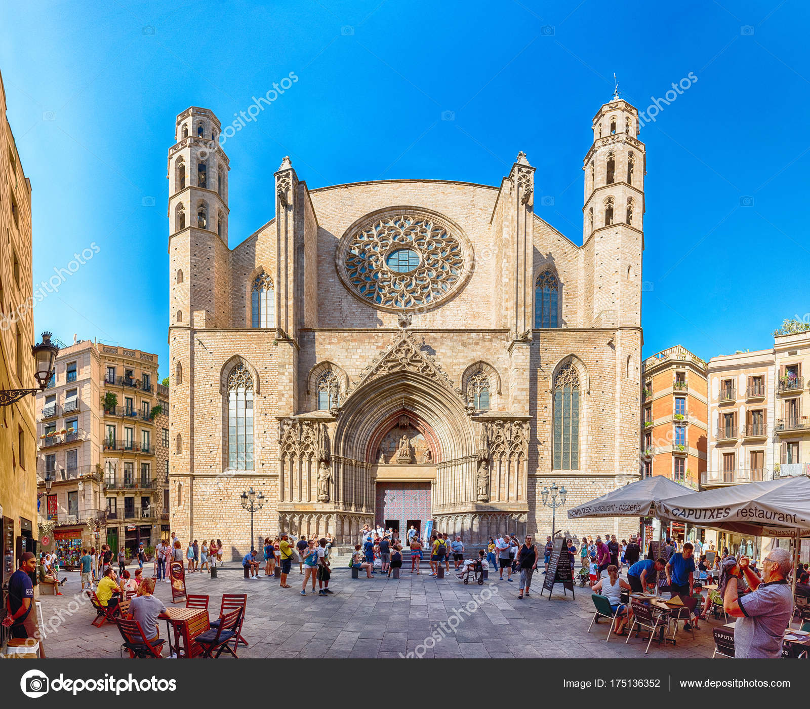 Facade of Santa Maria del Mar church, Barcelona, Catalonia, Spain – Stock Editorial Photo © marcorubino #175136352 Facade of Santa Maria del Mar church, Barcelona, Catalonia, Spain – Stock Editorial Photo © marcorubino #175136352