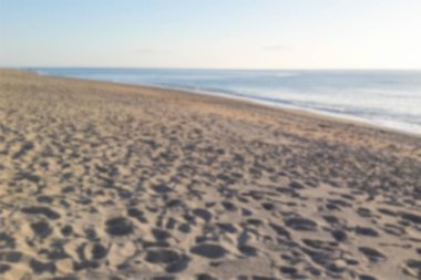 Ufuk arka plan manzara Beach, Calabria, İtalya