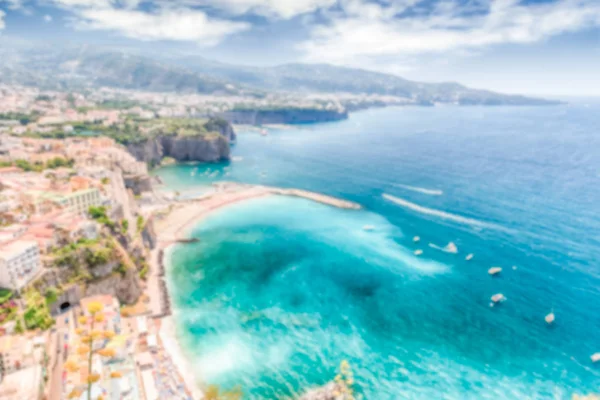 Intreepupil achtergrond met luchtfoto van Sorrento, Italië — Stockfoto