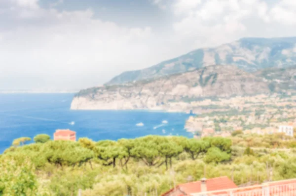 Defocused background with aerial view of Sorrento, Italy — Stock Photo, Image