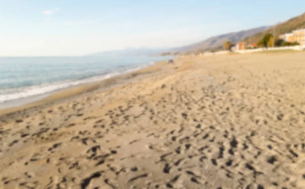 Defocused background of a scenic beach in Calabria, Italy — Stock Photo, Image