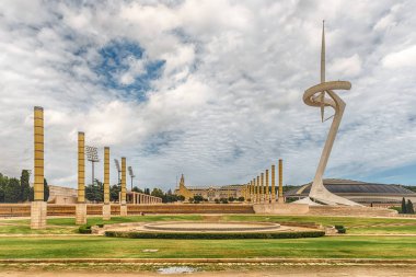 Olympic Park Montjuic, Barselona, Katalonya, İspanya mimarisi