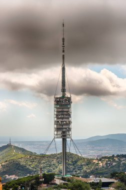 Collserola Tower on Tibidabo mountain, Barcelona, Catalonia, Spain