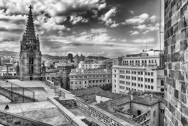 Barselona Katedrali, Katalonya, İspanya üstten panoramik görünüm