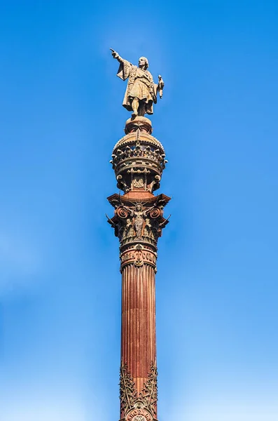 Columbus Monument a Barcellona, Catalogna, Spagna — Foto Stock