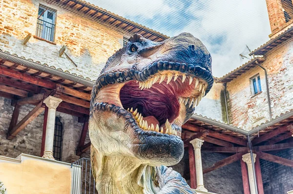 Gubbio Italie Janvier Dinosaure Tyrannosaurus Rex Présenté Dans Exposition Extinction — Photo