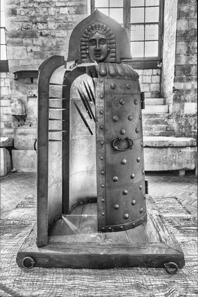 Middeleeuwse foltering instrument in een museum in Gubbio, Italië — Stockfoto