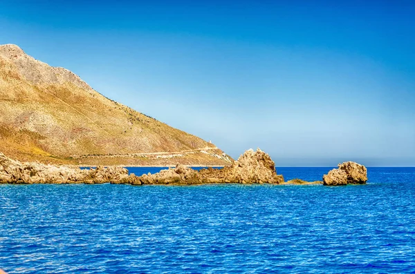 Wild Beautiful Coastline en la Reserva Natural de Zingaro, Sicilia, Italia —  Fotos de Stock