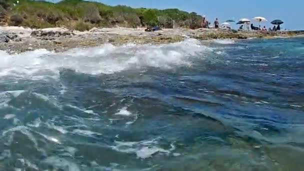 Timelapse Una Spiaggia Mediterranea Nel Salento Puglia Italia Video Loop — Video Stock
