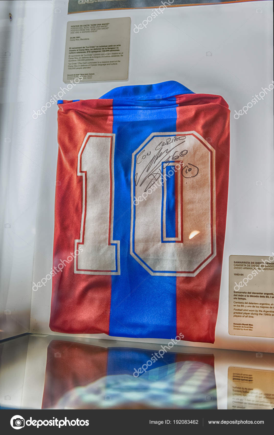 Diego Armando Maradona football shirt, FC Barcelona's Museum, Catalonia,  Spain – Stock Editorial Photo © marcorubino #192083462