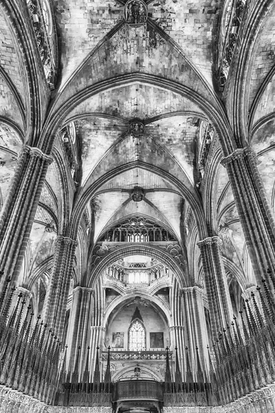 Interior de la Catedral de Barcelona, Cataluña, España —  Fotos de Stock