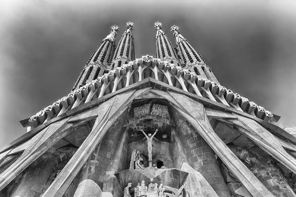Passion Facade of the Sagrada Familia, Barcelona, Catalonia, Spain — Stock Photo, Image