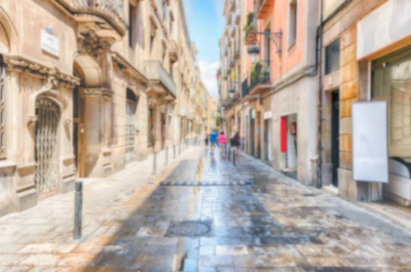 Oskarp bakgrund på gatan i Ribera district, Barcelona, Katalonien, Spanien — Stockfoto