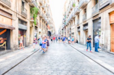 Gotik çeyrek Barcelona, Catalonia, İspanya'nın ile ufuk arka plan